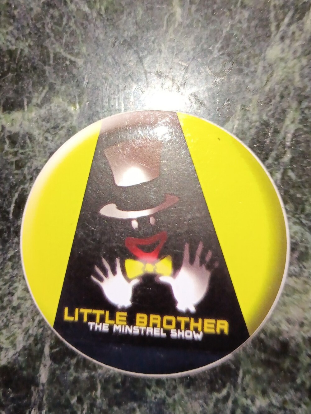 promotional sticker for the hip-hop album The Minstrel Show by the group Little
